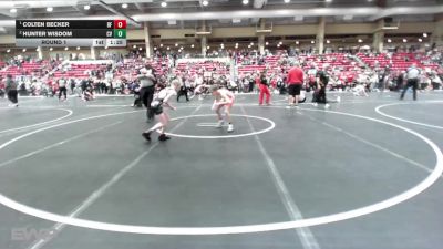 75 lbs Round 1 - Colten Becker, Black Fox vs Hunter Wisdom, Caney Valley
