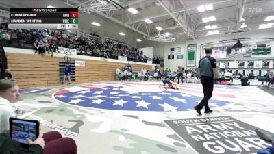 150 lbs Placement Matches (8 Team) - Hayden Whiting, West Central vs Connor Bain, Harrisburg