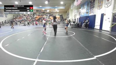 100 lbs Cons. Semi - Alyaah Bravo, Lancaster vs Jasmin Figueroa, JW North