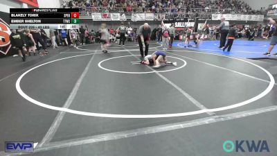 43 lbs Semifinal - Blakely Torix, Sperry Wrestling Club vs Ember Shelton, Team Tulsa Wrestling Club