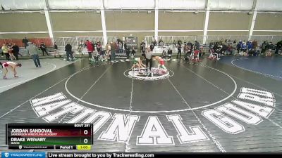 100 lbs Cons. Round 3 - Drake Wisvary, Idaho vs Jordan Sandoval, Sanderson Wrestling Academy