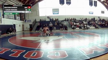 141 lbs Quarterfinal - Brayden Barbao, Waynesburg vs Logan Ventura, Thiel College