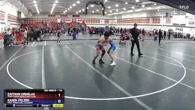 113 lbs Quarterfinal - Zaiyahn Ornelas, Team Zapas Wrestling Club vs Kasen Pelzer, MWC Wrestling Academy