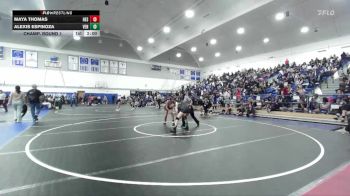 120 lbs Champ. Round 1 - Maya Thomas, Hesperia vs Alexis Espinoza, Ventura