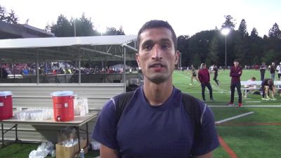 Wais Khairandesh after breaking the Afghanistan national record in the 800