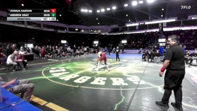 157 lbs Semifinal - Joshua Hanson, White River vs Andrew Gray, Battle Ground