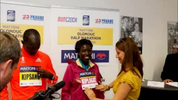 Edna Kiplagat Interview Before 2014 Mattoni Olomouc Half Marathon