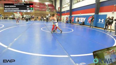 100 lbs Consolation - Noah Herron, Collinsville Cardinal Youth Wrestling vs Deagen Martinez, Berryhill Wrestling Club