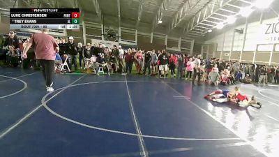 90 lbs Cons. Round 4 - Luke Christensen, Falcon Wrestling Club vs TREY EVANS, Altamont Longhorns