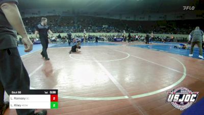 58 lbs Consolation - Lamario Ramsey, Del City Eagles vs Leland Riley, Midwest City Bombers Youth Wrestling Club