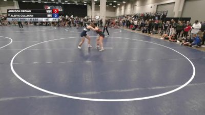 135 lbs Cons. Quarters - Addison Brown, Waynesville Tigers Wrestling Club vs Aleiya Cullinan, MATPAC Wrestling Club