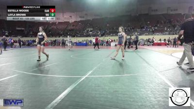 120 lbs Consi Of 8 #2 - Estella Woods, Claremore Wrestling Club vs Layla Brown, Viking Wrestling Club