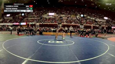 G - 145 lbs Semifinal - Mattie Stepan, Butte Girls vs Carmelia Horn, Hardin Girls