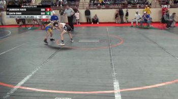 75_B lbs Consi Rd 1 32 #2 - Jamison Hays, Derry vs Zayn Oris, Sharpsville