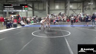 110 lbs Quarterfinal - Dalton Paul, Maize vs Abram Perez, Salina