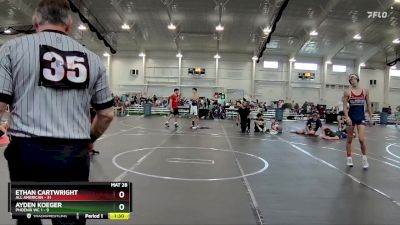 150 lbs Round 5 (6 Team) - Ethan Cartwright, All American vs Ayden Koeger, Phoenix WC 1