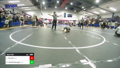 61-64 lbs Semifinal - Logan Ponce, Raw Wrestling Club vs Hagan Wolfenberger, Keystone Wrestling Club