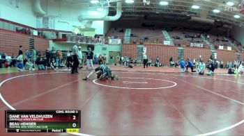106 lbs Cons. Round 3 - Dane Van Veldhuizen, Zionsville Wrestling Club vs Beau Heniser, Fighting Irish Wrestling Club