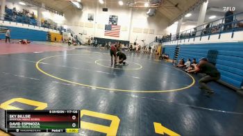 117-126 lbs Round 1 - Sky Billsie, Riverton Middle School vs David Espinoza, Worland Middle School