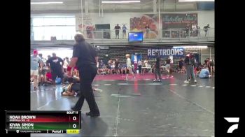 106 lbs Quarters & 1st Wb (16 Team) - Noah Brown, Guerilla WC vs Kiyan Simon, MF Purge Black