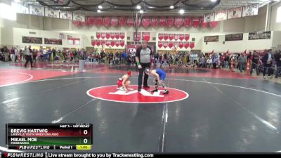 75 lbs Cons. Round 1 - Mikael Moe, Minnewaska vs Brevig Hartwig, Lakeville Youth Wrestling Asso