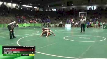 145 lbs 1st Place Match - Matthew Koontz, Perry Meridian vs Rider Searcy, East Central