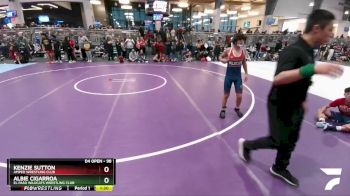 98 lbs Champ. Round 2 - Albie Cigarroa, El Paso Wildcats Wrestling Club vs Kenzie Sutton, Amped Wrestling Club