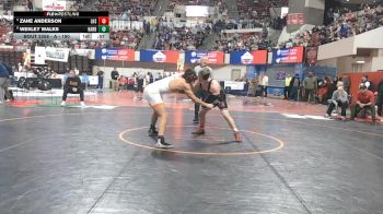 A - 190 lbs Cons. Semi - Zane Anderson, Lockwood (Billings) vs Wesley Walks, Hardin