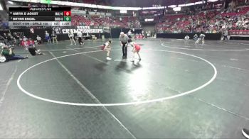 Girls 100 lbs Cons. Round 2 - Brynn Engel, Badger-Girls vs Amiya D Aoust, Manitowoc Lincoln-Girls