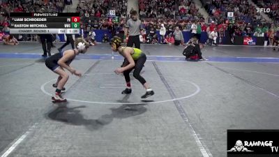 72 lbs Champ. Round 1 - Easton Mitchell, WWC vs Liam Schroeder, Power House
