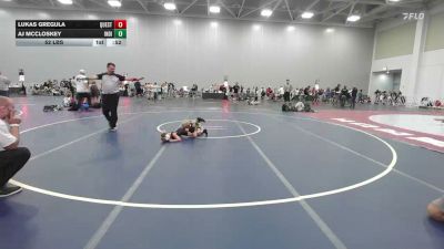 52 lbs Rr Rnd 2 - Lukas Gregula, Quest School Of Wrestling ES - EL vs AJ McCloskey, Indiana Outlaws Green - EL