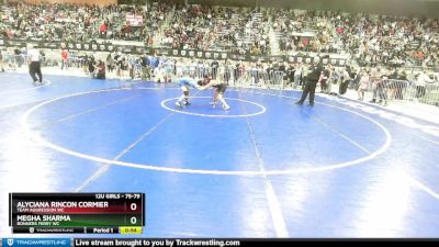 75-79 lbs Quarterfinal - Megha Sharma, Bonners Ferry WC vs Alyciana Rincon Cormier, Team Aggression WC