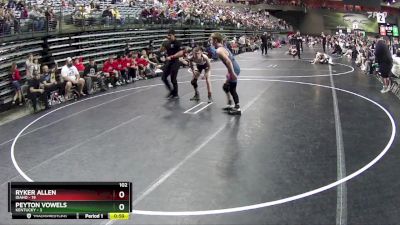 102 lbs Quarterfinals (8 Team) - Ryker Allen, Idaho vs Peyton Vowels, Kentucky