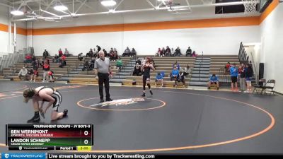 JV Boys-5 lbs Round 1 - Landon Schnepp, Cedar Rapids Kennedy vs Ben Wernimont, Epworth, Western Dubuque