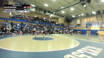 140lbs Cons. Round 2 - Skylar Buckner, Cheney (Girls) vs Kashlynn Cobb, Ephrata (Girls)