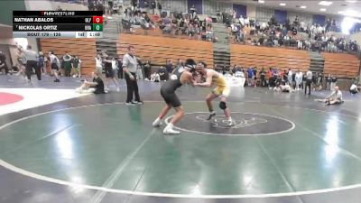 126 lbs Champ. Round 2 - Nickolas Ortiz, Brawley vs Nathan Abalos, Olympian