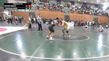 126 lbs Champ. Round 2 - Nickolas Ortiz, Brawley vs Nathan Abalos, Olympian