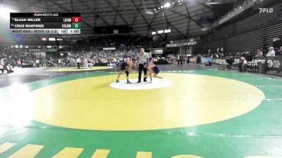 Boys 1A 113 lbs Quarterfinal - Cruz Martinez, Cascade (Leavenworth) vs Elijah Miller, Life Christian Academy