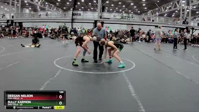 120 lbs Round 6 (8 Team) - Sully Karmon, Ohio Gold vs Deegan Nelson, Full Circle