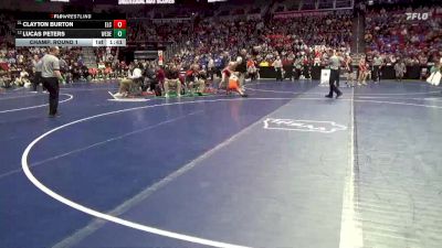 2A-113 lbs Champ. Round 1 - Clayton Burton, Estherville Lincoln Central vs Lucas Peters, West Delaware, Manchester