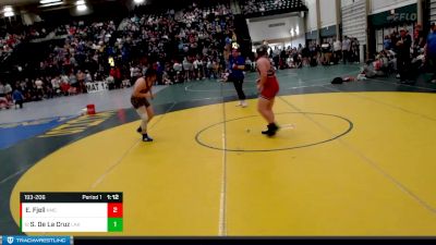 193-206 lbs Quarterfinal - Sebastian De La Cruz, Lakeview vs Elijah Fjell, Double Dogs Wrestling