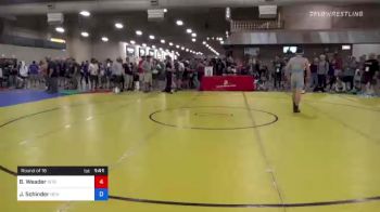 62 kg Round Of 16 - Benjamin Weader, Integrity Wrestling Club vs Joseph Schinder, New Jersey