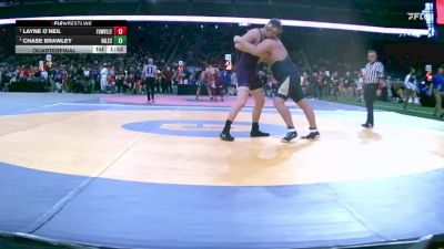 D2-285 lbs Quarterfinal - Layne O`Neil, Fowlerville vs Chase Brawley, Niles