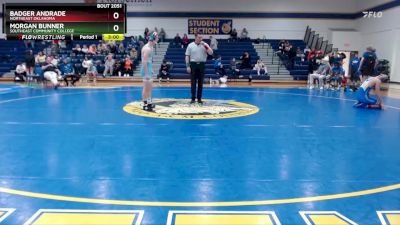 133 lbs Cons. Round 1 - Morgan Bunner, Southeast Community College vs Badger Andrade, Northeast Oklahoma