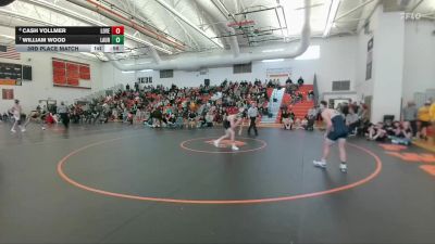 150 lbs 3rd Place Match - Cash Vollmer, Tongue River vs William Wood, Cody