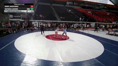130 lbs 2nd Place Match - Rebel Montanez vs Safirah Ladore, Hawaii