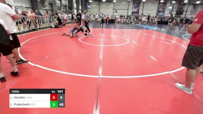 142 lbs Rr Rnd 3 - Lane Warden, Team Bro Blue vs Landen Puderbach, Ride Out Wrestling Club