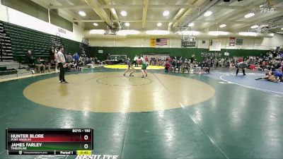 190 lbs Cons. Round 1 - Hunter Blore, Port Angeles vs James Farley, Timberline