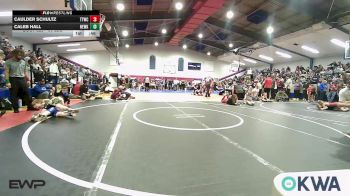60 lbs Quarterfinal - Caulder Schultz, Team Tulsa Wrestling Club vs Caleb Hall, Newkirk Takedown Club