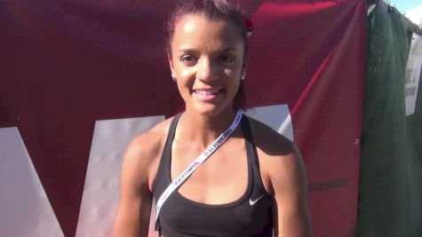 Kaela Edwards after first Olympic Trials 800m race